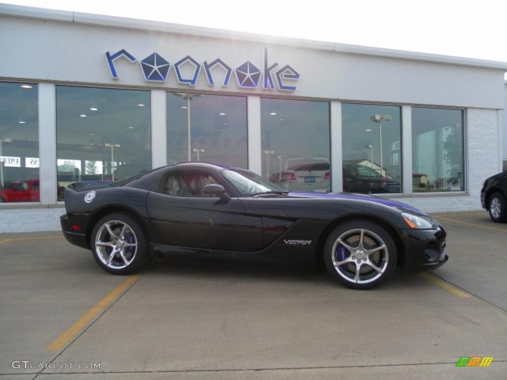2010 Viper SRT10 Roanoke Dodge Edition Coupe - Viper Black/Purple / Black photo #34