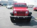 2008 Flame Red Jeep Wrangler Unlimited X  photo #2
