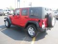2008 Flame Red Jeep Wrangler Unlimited X  photo #12