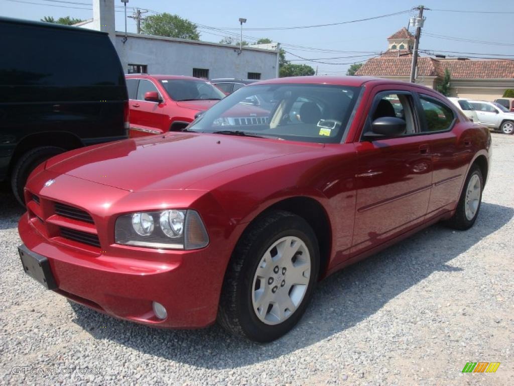 2007 Charger SE - Inferno Red Crystal Pearl / Dark Slate Gray/Light Slate Gray photo #1