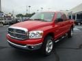 2008 Flame Red Dodge Ram 1500 Big Horn Edition Quad Cab 4x4  photo #7