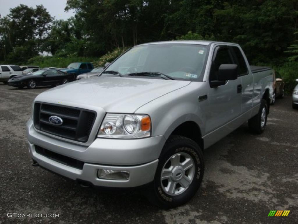 2005 F150 STX SuperCab 4x4 - Silver Metallic / Medium Flint Grey photo #5