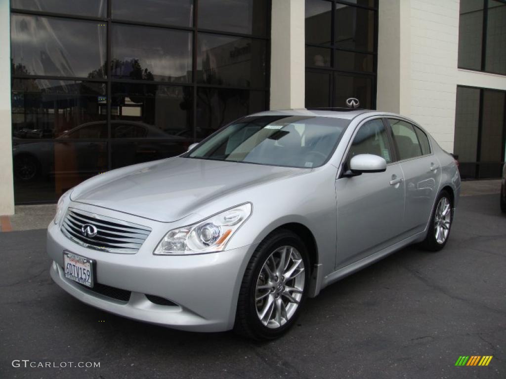 2008 G 35 S Sport Sedan - Liquid Platinum Silver / Graphite photo #1