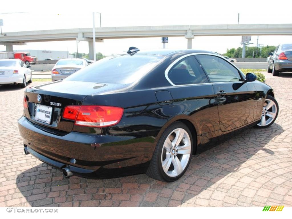 2007 3 Series 335i Coupe - Jet Black / Black photo #5