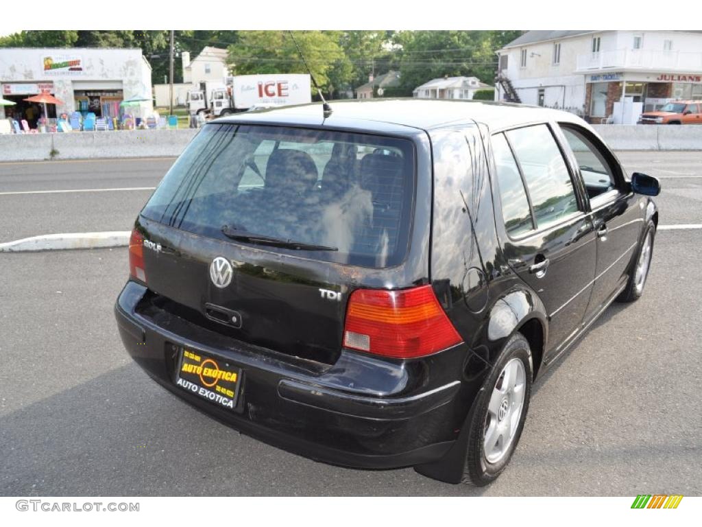 2001 Golf GLS TDI 4 Door - Black / Black photo #3