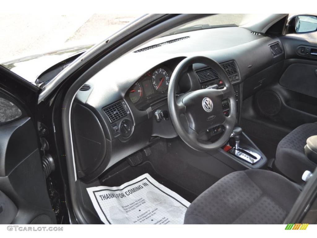 2001 Golf GLS TDI 4 Door - Black / Black photo #5
