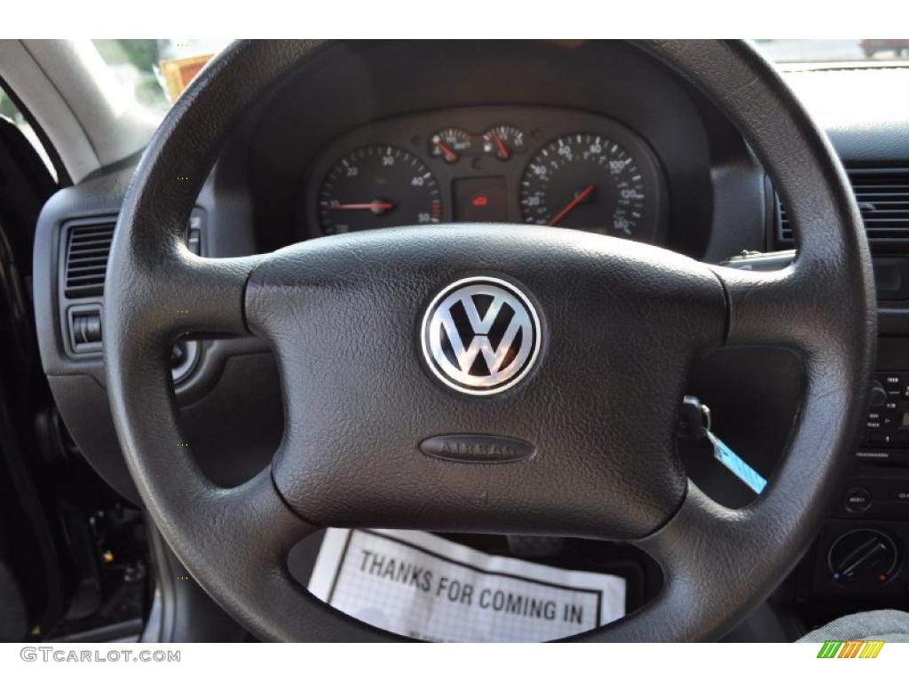 2001 Golf GLS TDI 4 Door - Black / Black photo #10