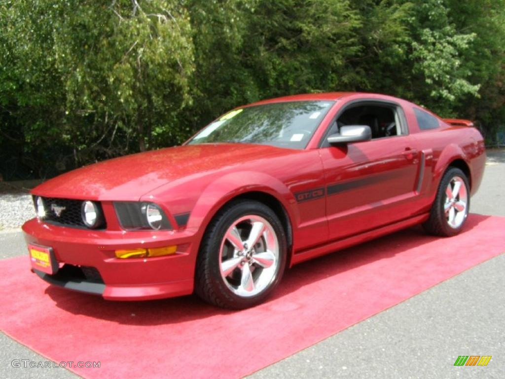 2008 Mustang GT/CS California Special Coupe - Dark Candy Apple Red / Charcoal Black/Dove photo #1