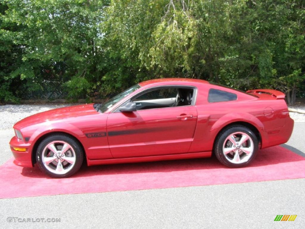 2008 Mustang GT/CS California Special Coupe - Dark Candy Apple Red / Charcoal Black/Dove photo #2