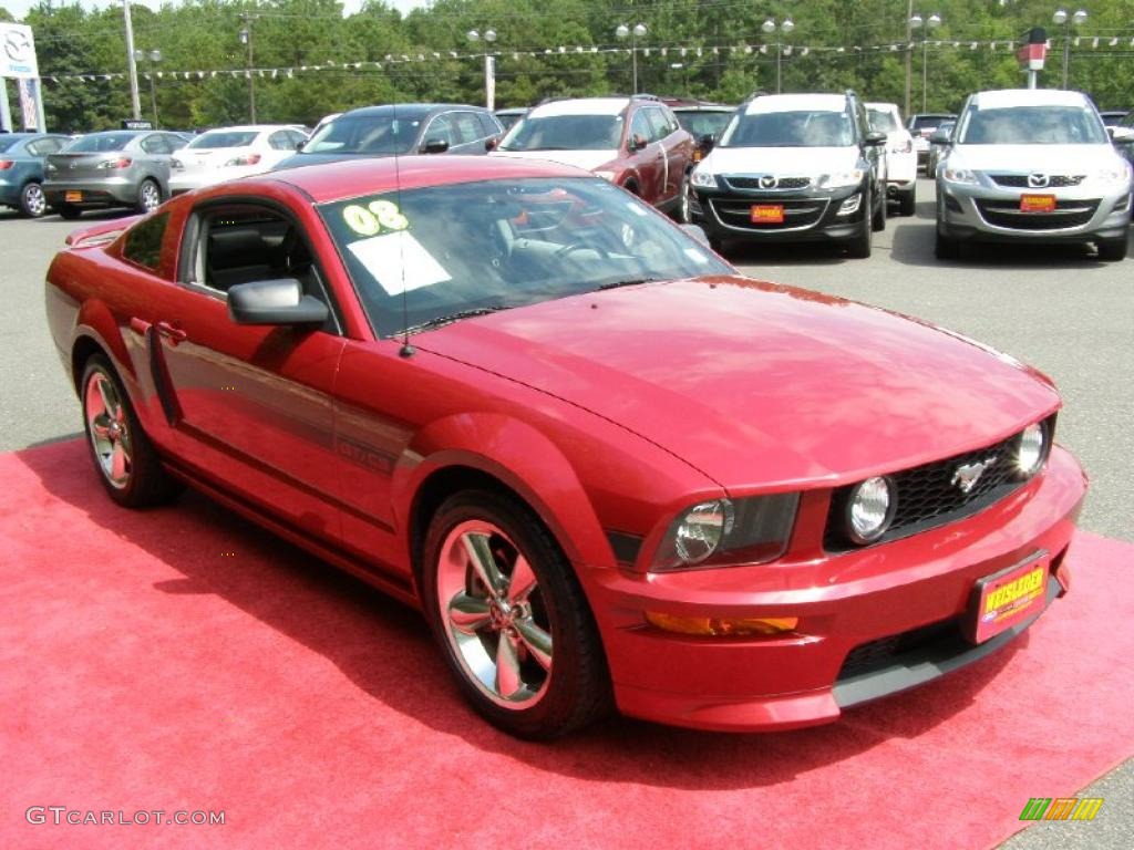 2008 Mustang GT/CS California Special Coupe - Dark Candy Apple Red / Charcoal Black/Dove photo #7