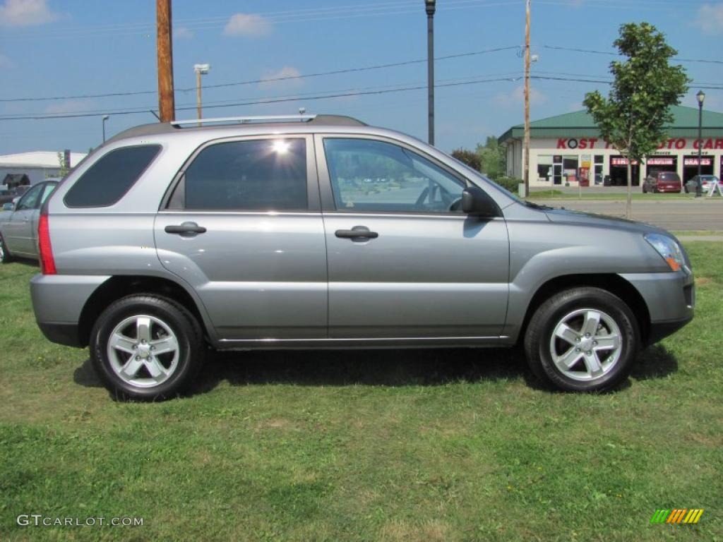 2010 Sportage LX V6 4x4 - Steel Silver / Black photo #9