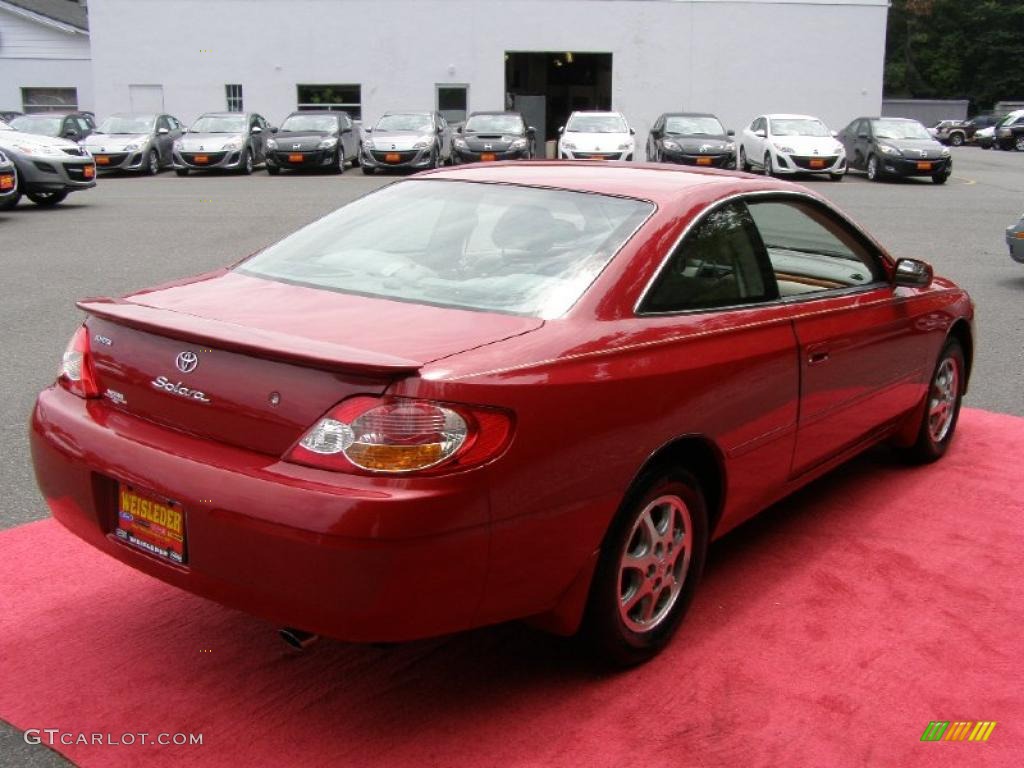 2003 Solara SE Coupe - Red Flame Metallic / Ivory photo #6