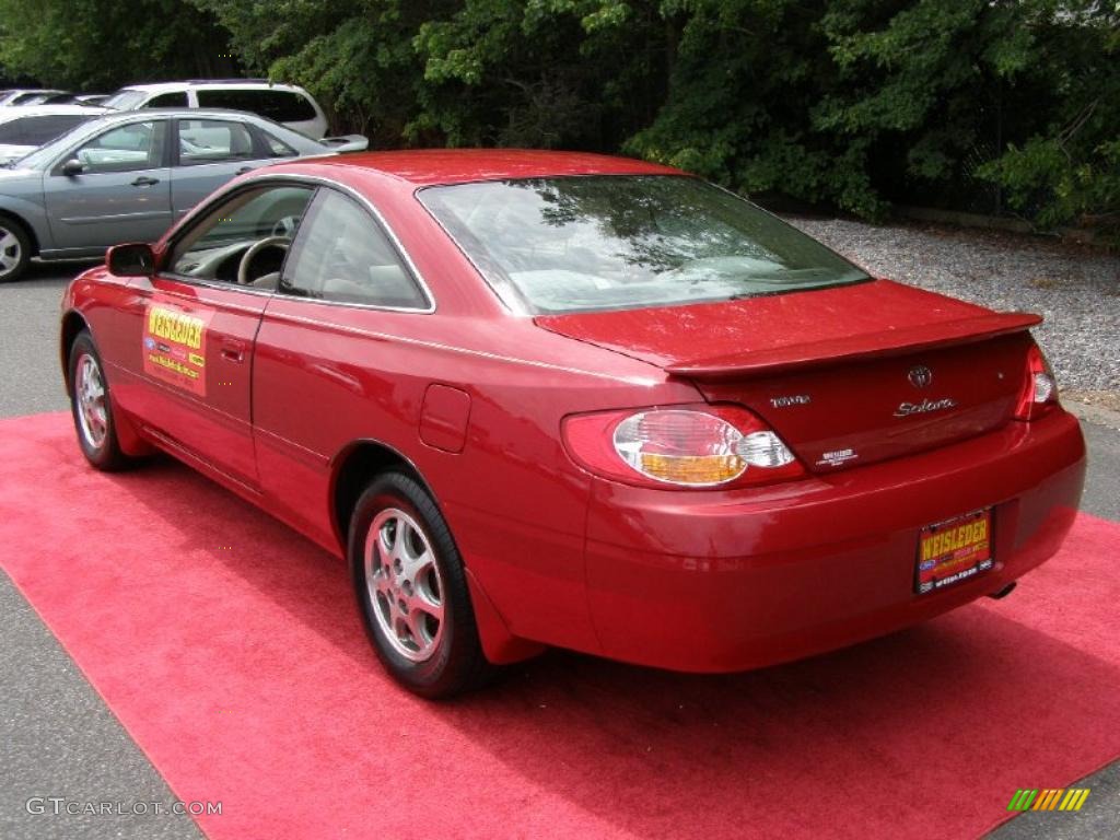 2003 Solara SE Coupe - Red Flame Metallic / Ivory photo #8