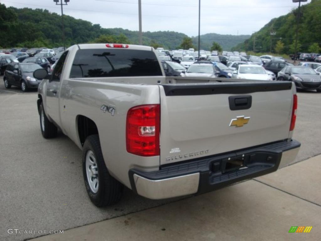 2009 Silverado 1500 Regular Cab 4x4 - Silver Birch Metallic / Dark Titanium photo #4