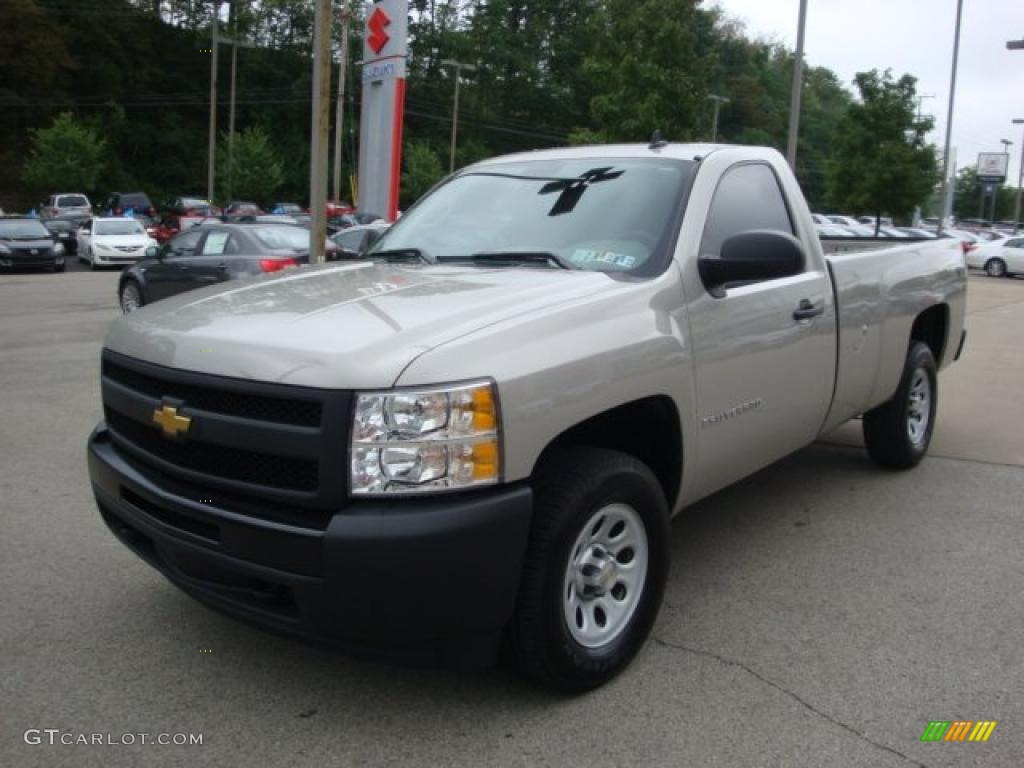2009 Silverado 1500 Regular Cab 4x4 - Silver Birch Metallic / Dark Titanium photo #5