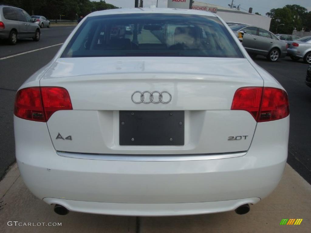 2008 A4 2.0T Sedan - Ibis White / Black photo #4