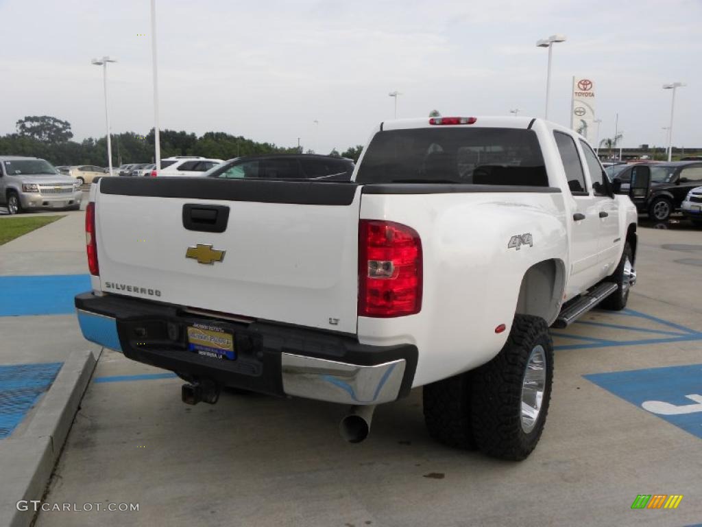 2008 Silverado 3500HD LT Crew Cab 4x4 Dually - Summit White / Ebony photo #5