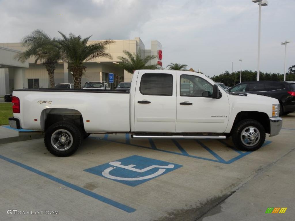 2008 Silverado 3500HD LT Crew Cab 4x4 Dually - Summit White / Ebony photo #6