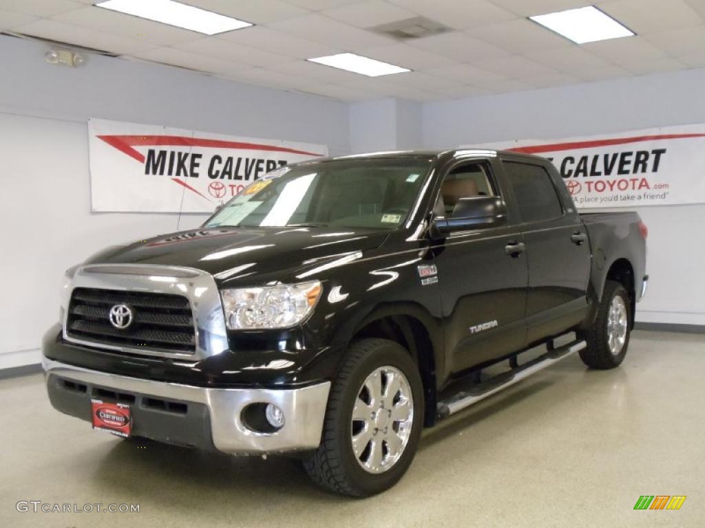 2008 Tundra SR5 CrewMax - Black / Beige photo #1