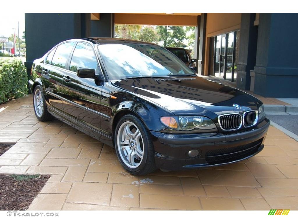 2005 3 Series 330i Sedan - Jet Black / Sand photo #2