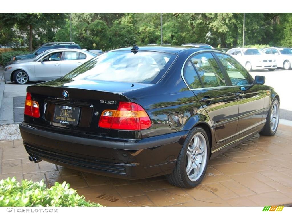 2005 3 Series 330i Sedan - Jet Black / Sand photo #3