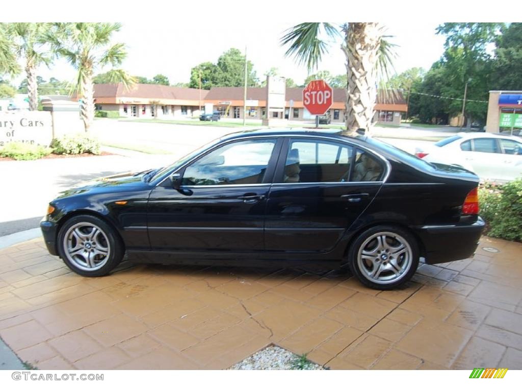 2005 3 Series 330i Sedan - Jet Black / Sand photo #6