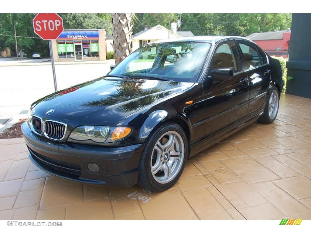 2005 3 Series 330i Sedan - Jet Black / Sand photo #7