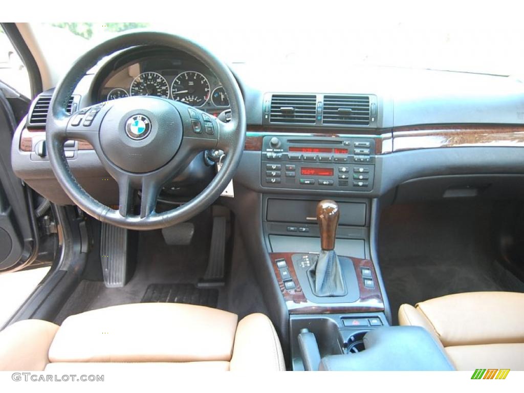 2005 3 Series 330i Sedan - Jet Black / Sand photo #8