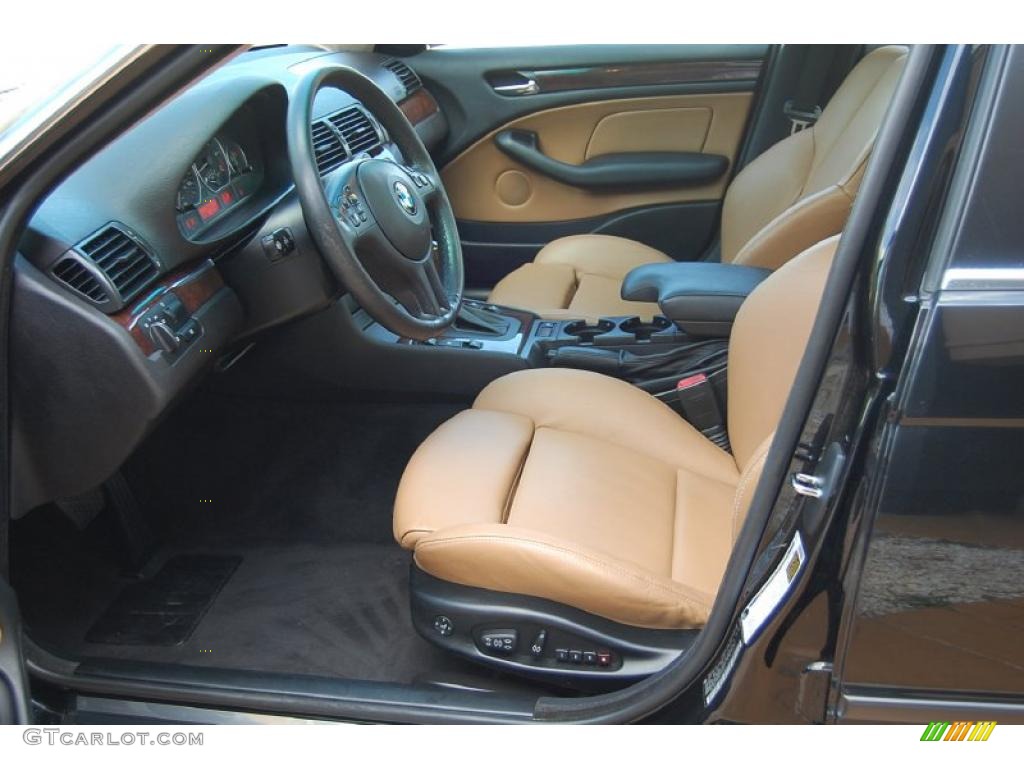 2005 3 Series 330i Sedan - Jet Black / Sand photo #10