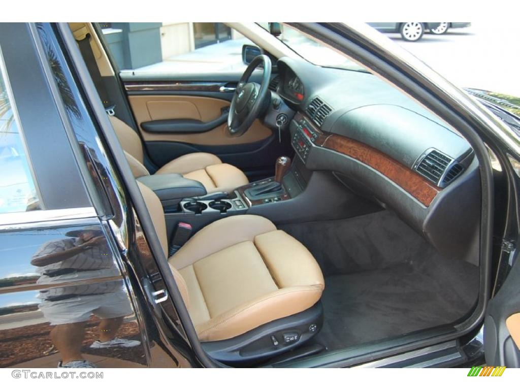 2005 3 Series 330i Sedan - Jet Black / Sand photo #17