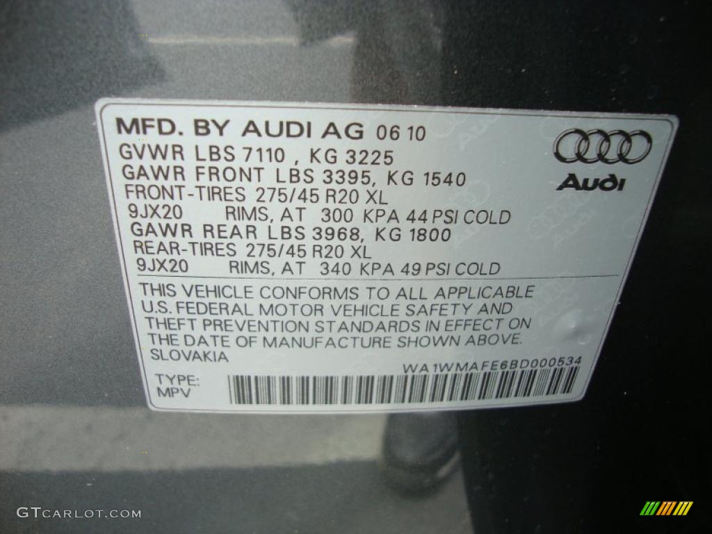 2011 Q7 3.0 TDI quattro - Graphite Grey Metallic / Black photo #35