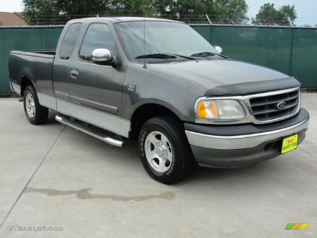 2002 F150 XLT SuperCab - Dark Shadow Grey Metallic / Medium Graphite photo #1