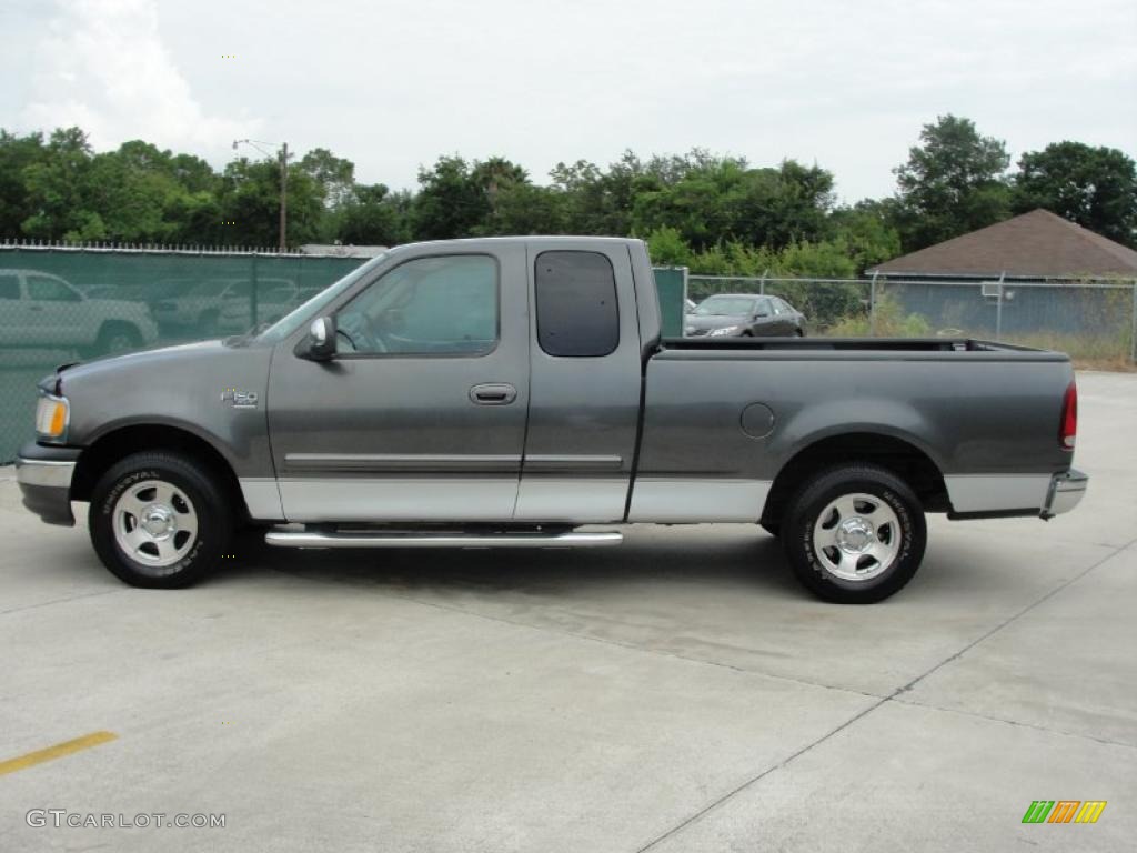 2002 F150 XLT SuperCab - Dark Shadow Grey Metallic / Medium Graphite photo #6