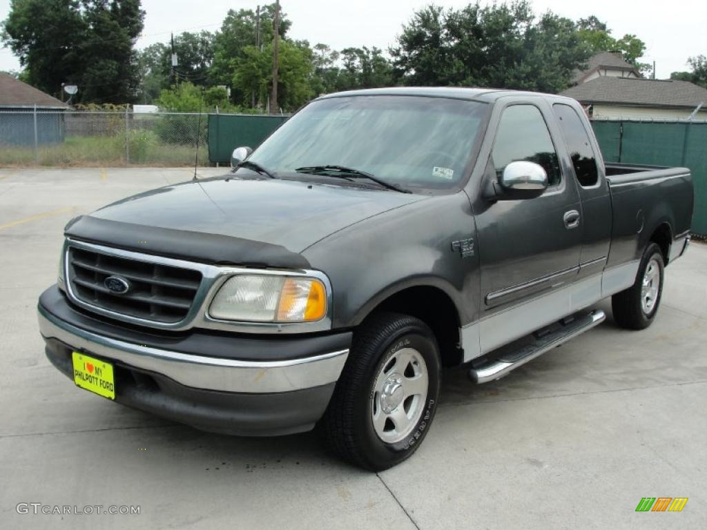 2002 F150 XLT SuperCab - Dark Shadow Grey Metallic / Medium Graphite photo #7