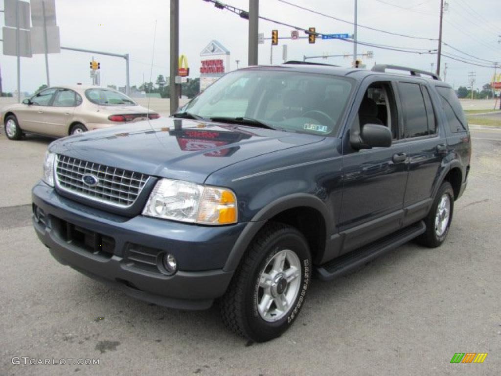 2003 Explorer XLT 4x4 - Medium Wedgewood Blue Metallic / Graphite Grey photo #4