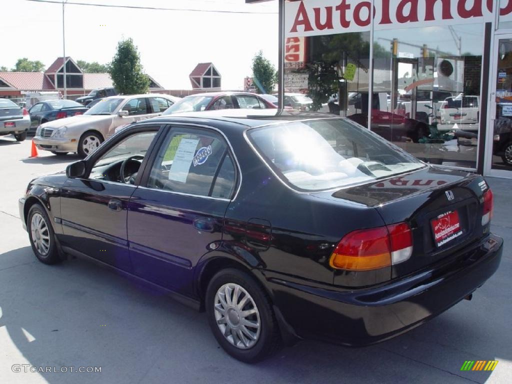 1996 Civic LX Sedan - Granada Black Pearl Metallic / Gray photo #5