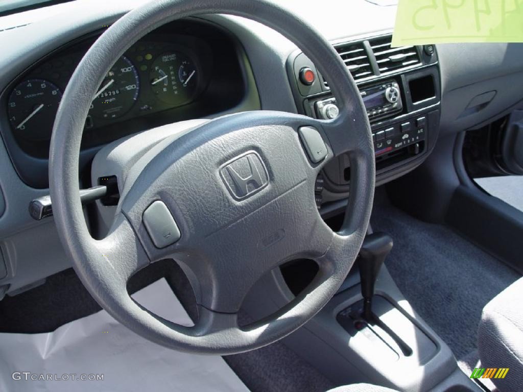 1996 Civic LX Sedan - Granada Black Pearl Metallic / Gray photo #8
