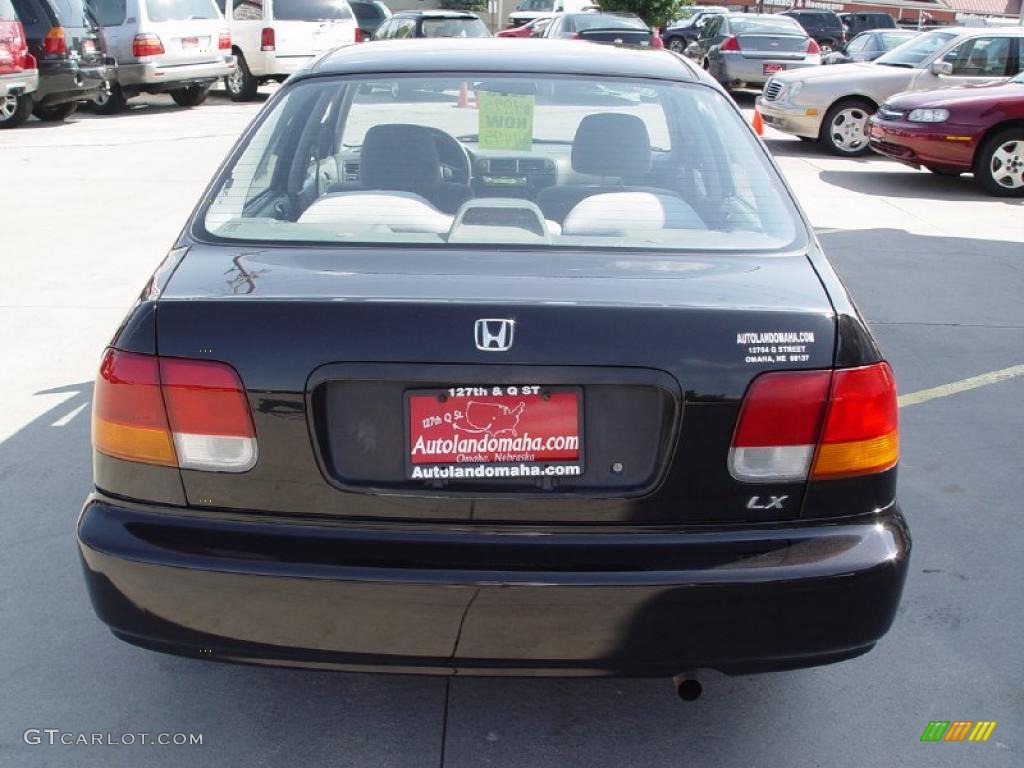 1996 Civic LX Sedan - Granada Black Pearl Metallic / Gray photo #16