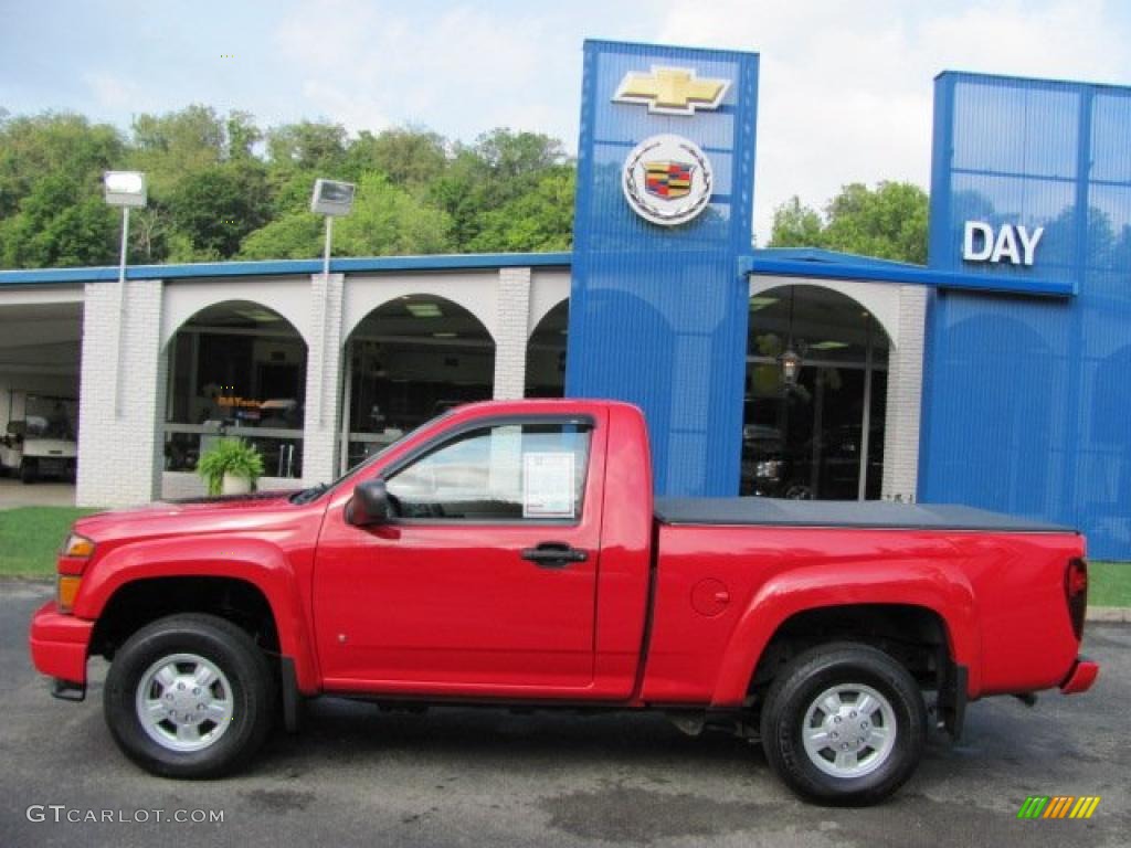 2008 Colorado Regular Cab 4x4 - Victory Red / Medium Pewter photo #2