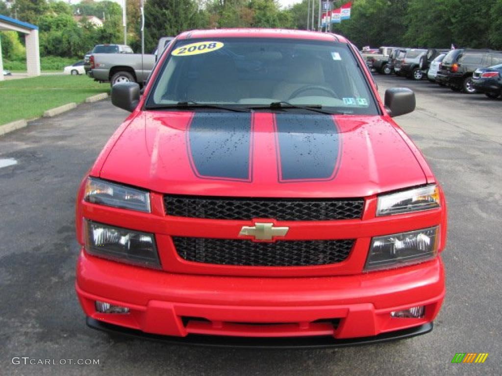 2008 Colorado Regular Cab 4x4 - Victory Red / Medium Pewter photo #3
