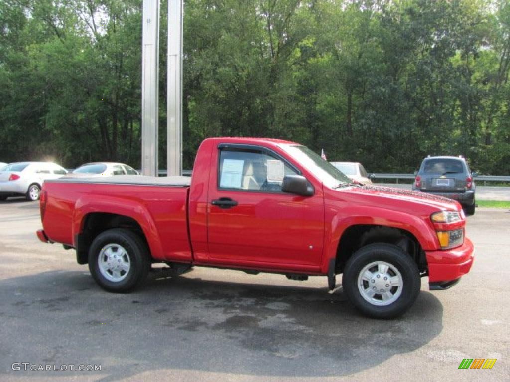 2008 Colorado Regular Cab 4x4 - Victory Red / Medium Pewter photo #5
