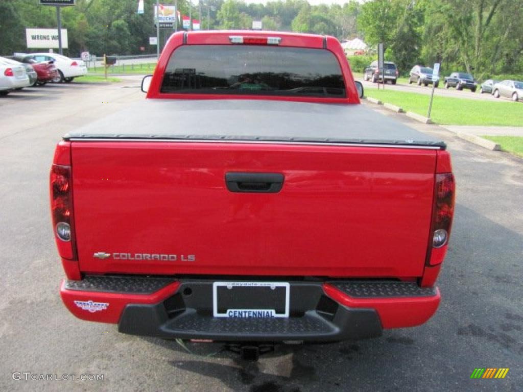 2008 Colorado Regular Cab 4x4 - Victory Red / Medium Pewter photo #11
