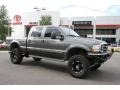 2002 Dark Shadow Grey Metallic Ford F250 Super Duty Lariat Crew Cab 4x4  photo #1