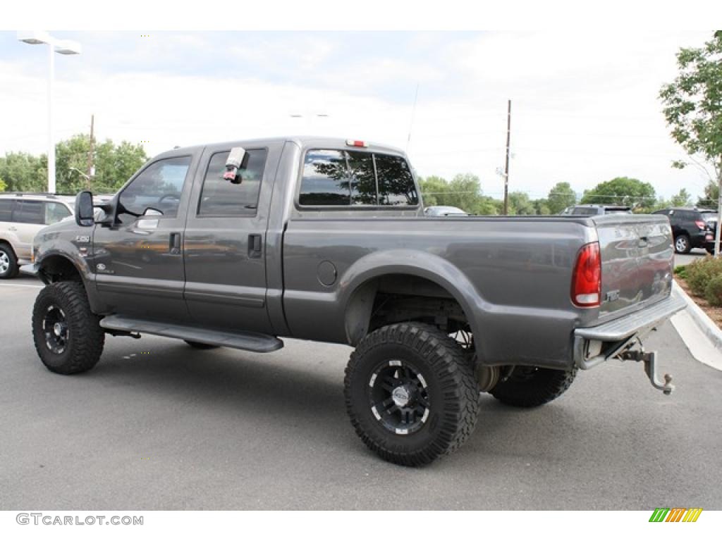 2002 F250 Super Duty Lariat Crew Cab 4x4 - Dark Shadow Grey Metallic / Medium Flint photo #4