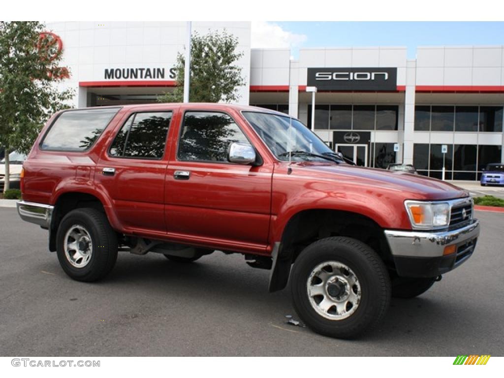 1993 4Runner SR5 V6 4x4 - Red Pearl Metallic / Gray photo #1