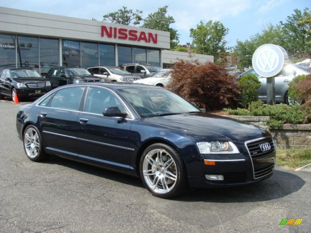 2009 A8 L 4.2 quattro - Night Blue Pearl Effect / Espresso Brown Valcona Leather photo #1
