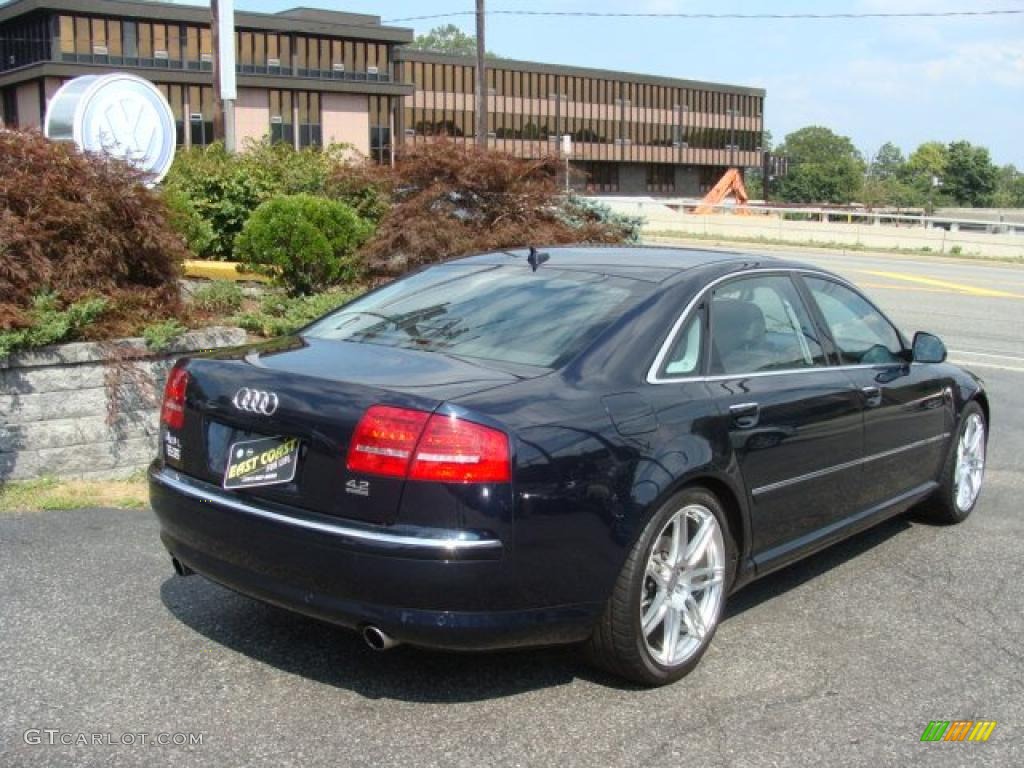 2009 A8 L 4.2 quattro - Night Blue Pearl Effect / Espresso Brown Valcona Leather photo #3