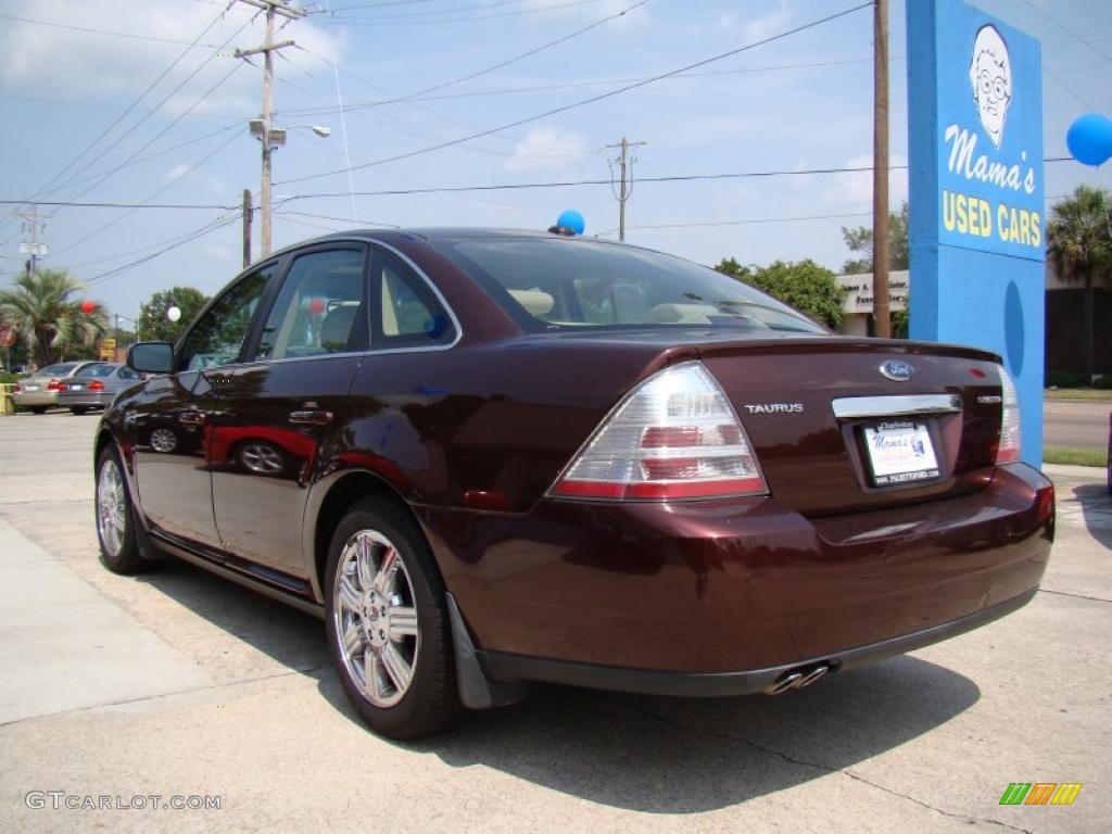 2009 Taurus Limited - Sangria Red Metallic / Camel photo #6