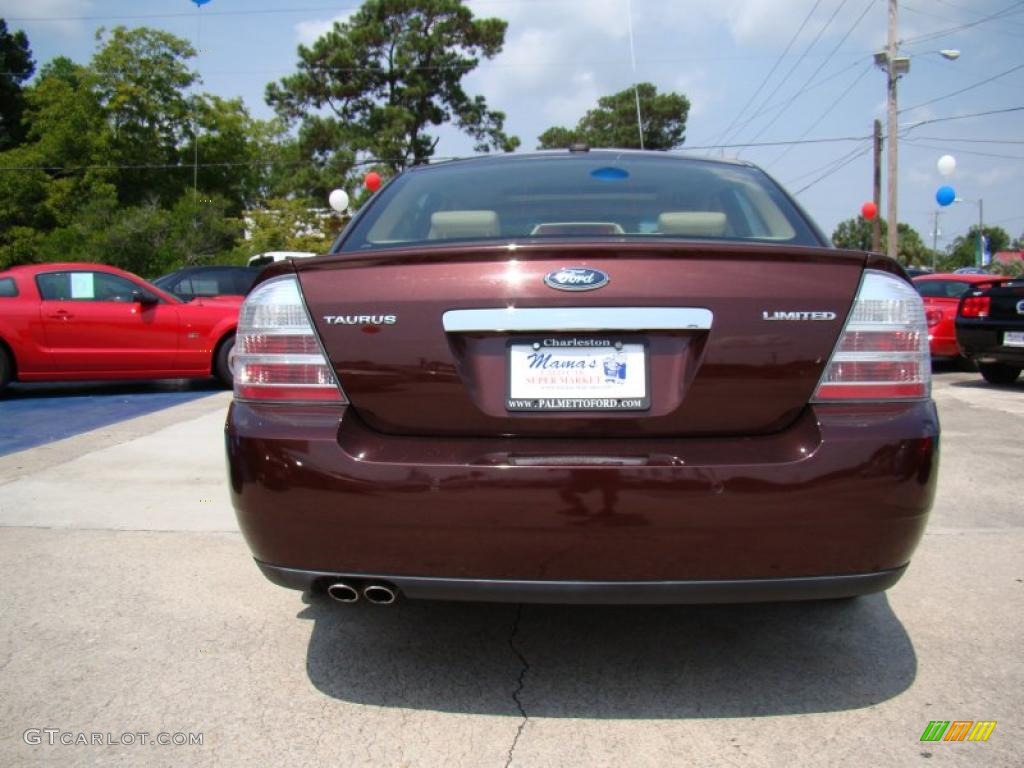 2009 Taurus Limited - Sangria Red Metallic / Camel photo #7
