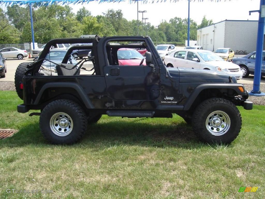 2004 Wrangler Unlimited 4x4 - Black / Dark Slate Gray photo #6